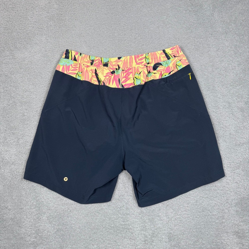 Birddogs Classic Mens Gym‎ Shorts XXL Navy Tropical Bird Print Lined Boomstick